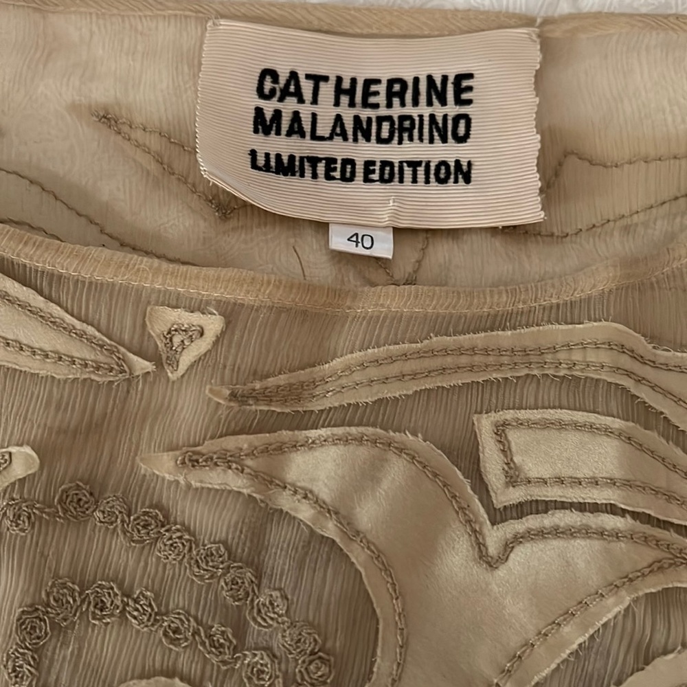Catherine Malandrino Limited Edition size 40 gold lace top